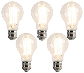 Sada 5 stmievateľných LED žiaroviek E27 A60 7,6W 780 lm 2700K