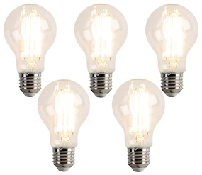 Sada 5 stmievateľných LED žiaroviek E27 A60 7W 780 lm 2700K