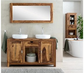 furniture-nabytek.cz - Masívna umývadlová skrinka Lagos z palisandru, lakovaná, hnedá