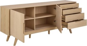 Komoda Marte 180 cm dub bielený