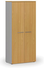 Šatníková skriňa s výsuvom PRIMO GRAY, 800 x 420 x 1781 mm, sivá/buk