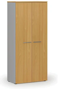 Šatníková skriňa s výsuvom PRIMO GRAY, 800 x 420 x 1781 mm, sivá/buk