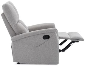 Autronic - Relaxační křeslo, manuální ovládání, světle šedá látka - TV-916 SIL2