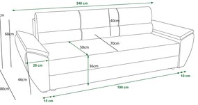 Pohovka trojsedačka Radiant Bis (tmavosivá + čierna). Vlastná spoľahlivá doprava až k Vám domov. 1056837