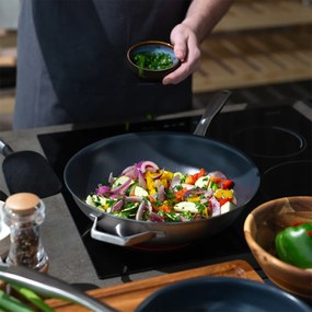 Wok so sklenenou pokrievkou  Ø 30 cm H: 8.5 cm - Sirius Terra Multi-layer Lunasol - 601213