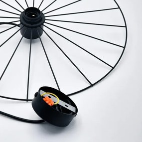 Luster na lanku MONTANA 1xE27/15W/230V pr. 45 cm čierna