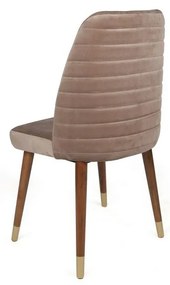 Súprava jedálenských stoličiek Hugo Beige and Walnut, 2 ks