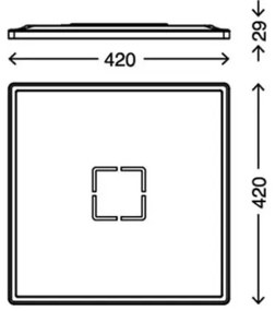 Briloner 3393-015 - LED Stropné svietidlo FREE LED/22W/230V 42x42 cm