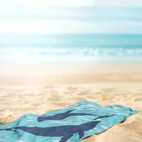 Modrá plážová osuška 90x180 cm Dolphin - DecoKing