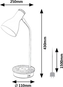 Rabalux MOSLEY stolná lampa 74001
