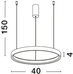 LED luster Perrine 40 zlaté