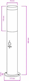 BRILAGI - Vonkajšia lampa s pohybovým čidlom ELIA 1xE27/20W/230V IP44 50 cm antracit