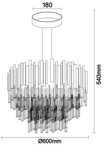 Brilagi - Prisadený luster PLAZA 9xE14/40W/230V