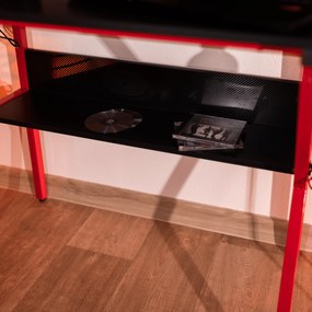 Tempo Kondela PC stôl/herný stôl, červená/čierna, TABER