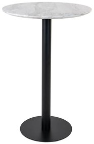 Okrúhly barový stôl s doskou v dekore mramoru ø 70 cm Bolzano – House Nordic