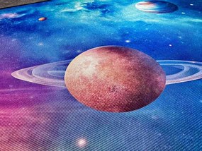 Koberec Galaxia – vesmírny vzor, viacfarebný, protišmykový Rozmer: 100x150 cm