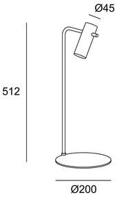 LEDS-C4 Nude Curved stolová lampa E27 sivá/čierna
