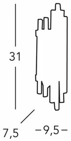 Kolarz 0342.62S.5 - Nástenné svietidlo ONTARIO 2xE14/40W/230V 31 cm lesklý chróm