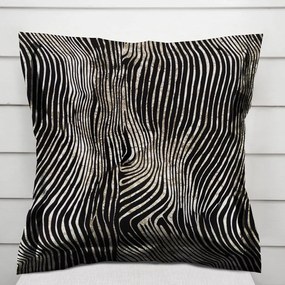 Biante Zamatová obliečka na vankúš s lemom Tamara TMR-052 Zebrovaný vzor 50 x 60 cm