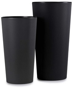 Súprava 2 kvetináčov URBANICA ECO čierna