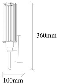 Nástenná lampa Fellini II čierna