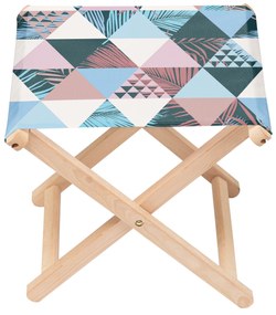 Rozkladacia stolička Exotic Triangle Pastel