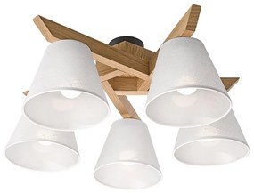 Prisadený luster ANTONIO 5xE14/40W/230V dub