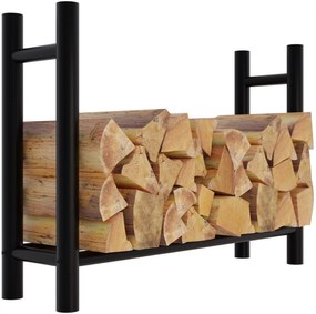 Stojan na drevo Medya round - 30x100x80 cm, kov čierny