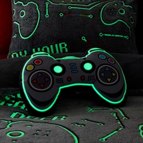 Detský vankúšik so svietiacim efektom z mikroplyšu Game Over – Catherine Lansfield