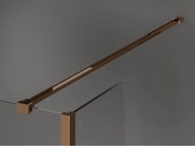 Mexen Kioto, sprchový kút typ Walk-in 90 x 30 cm, 8mm číre sklo, profil ružové zlato, 800-090-212-60-00-030