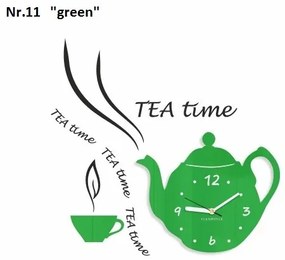 Dekoračné kuchynské hodiny Tea Time sivá