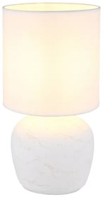 Globo 21739W - Stolná lampa MARBLE 1xE14/40W/230V biela