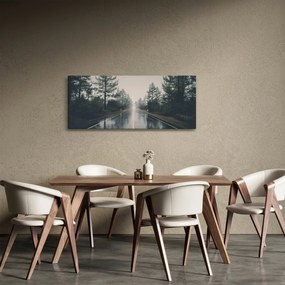 Obraz cesty v daždi (120x50 cm)