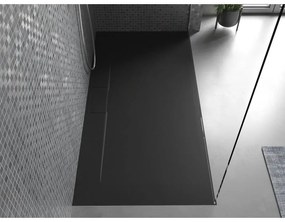 Mexen Egon, SMC obdĺžniková sprchová vanička 200 x 80 cm, čierna, 4R708020