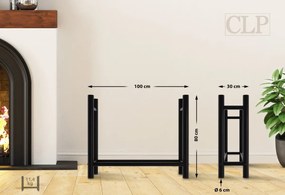Stojan na drevo Medya round - 30x100x80 cm, kov čierny