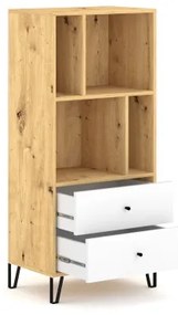 Komoda SULA dub artisan/biela