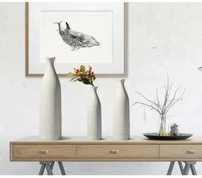 Keramická váza 46 cm, biela