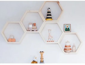 SADA 5x Nástenná polica RAF 36x31 cm smrek