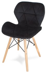 Jedálenské stoličky SKY čierne 4 ks - škandinávsky štýl