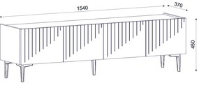 TV stolík Draw Sapphire Oak