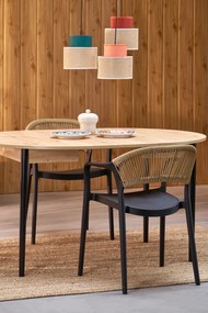 Rozkladací jedálenský stôl Pivot 102/141 cm dub artisan/čierny buk
