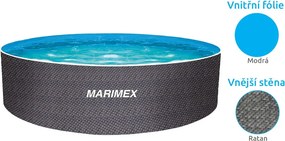 Marimex | Bazén Marimex Orlando 3,66x1,22 m s pieskovou filtráciou a príslušenstvom - motív RATAN | 19900127