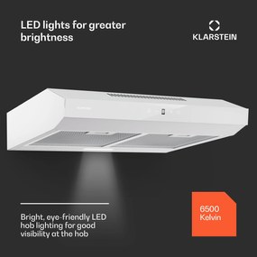 Klarstein Contempo Neo, digestor, podskrinkový, recirkulácia, 175 m³/h, SenseControl, integrované dotykové ovládanie, nehrdzavejúca oceľ / akrylové sklo