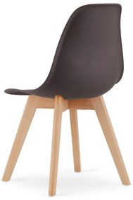 Set štyroch jedálenských stoličiek KITO kávové / hnedé nohy (4 ks)