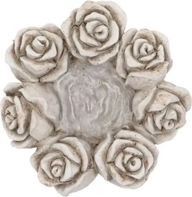 Cementový kvetináč misa s ružami Saint antique Rose - 21*21*8 cm