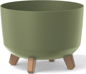 Plastový kvetináč na nožičkách DGRL300 29 cm - zelená