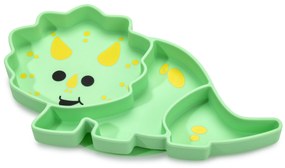 Silikónový delený tanierik s prísavkou - dinosaurus