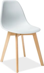 Světle šedá židle MORIS