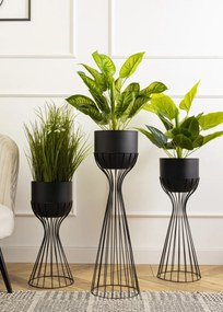 Kvetináč na stojane LOFT V 56 cm čierny