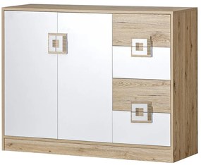 Komoda Nico 120 biela/svetlý dub nr-8